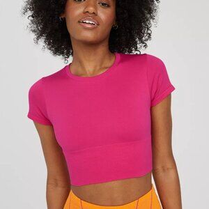 OFFLINE By Aerie Sidewalk Seamless Cropped T-Shirt - Size XS